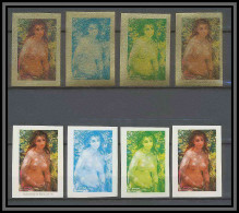 Guinée équatoriale Guinea 227 N°209 Renoir Essai Proof Non Dentelé Imperf Orate Tableau Painting Nus Nudes MNH ** - Nus