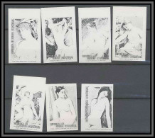 Guinée équatoriale Guinea 220 N°267/73 Noir Essai Proof Non Dentelé Imperf Orate Tableau Painting Nus Nudes MNH ** - Naakt