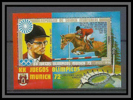 Guinée équatoriale Guinea 140 Bloc N°13 Cheval Horse Horses Winkler Jeux Olympiques Olympic Games Munich 72 MNH ** - Estate 1972: Monaco