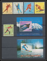 Guinée équatoriale Guinea 117 N°1308/12 + Bloc 290/291 Jeux Olympiques Olympic Games Lake Placid 1980 MNH ** - Inverno1980: Lake Placid