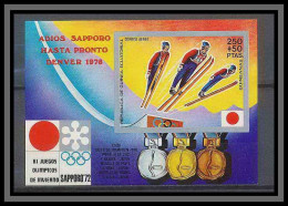 Guinée équatoriale Guinea 111 Bloc 12 Non Dentelé Imperf Jeux Olympiques Olympic Games Sapporo 1972 MNH ** - Inverno1972: Sapporo