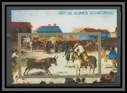 Guinée équatoriale Guinea 095B Bloc 171 Corrida Goya Bull Tableau Painting Non Dentelé Imperf MNH ** - Altri & Non Classificati