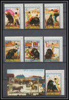 Guinée équatoriale Guinea 095 N°579/85 B + Bloc 171 Corrida Goya Bull Tableau Painting Non Dentelé Imperf MNH ** - Autres & Non Classés