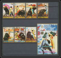 Guinée équatoriale Guinea 094 N°579/85 + Bloc 170 Corrida Goya Bull Tableau Painting MNH ** - Andere & Zonder Classificatie