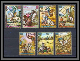 Guinée équatoriale Guinea 078 N°551/557 Cheval Chevaux Horse Horses Don Quichotte Serie Complète MNH ** - Paarden