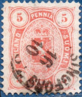 Finland Suomi 1875 5 Kop Stamp Perf 12½, 1 Value Cancelled - Usados