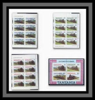 Tanzanie (Tanzania) 105 N°263/266 Feuilles (sheets) + Bloc Cote 83 Euros Train Trains NEUF ** MNH ** - Trains