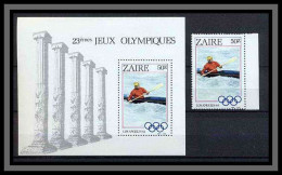 Zaire Bloc 34 + Timbre Jeux Olympiques (olympic Games) Los Angeles 1984 - Verano 1984: Los Angeles