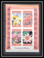 Tanzanie (Tanzania) 043 Bloc Timbres N°281/84 Fleurs (fleur Flower Flowers) Non Dentelé Imperf MNH ** - Andere & Zonder Classificatie