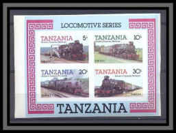 Tanzanie (Tanzania) 044 Bloc M 41 Train Trains Non Dentelé Imperf MNH ** - Trains