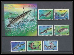 Tanzanie (Tanzania) 029a N°1428/1434 + Bloc Poissons (Fish Poisson Fishes) MNH ** - Poissons