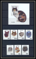 Tanzanie (Tanzania) 014 N°1349/1355 Chats (cats Cat Chat) Série Complète + Bloc MNH ** - Gatti