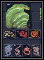 Tanzanie (Tanzania) 009 N°1969/1975 Serpents (snakes) Série Complète + Bloc 289 MNH ** - Slangen
