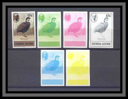 Sierra Leone AFRICAN BLUE QUAI Oiseaux (bird Birds Oiseau) Essai (proof) Non Dentelé Imperf ** MNH - Autres & Non Classés