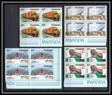 Rwanda (rwandaise) BLOC 4 N° 1198 /1201 COTE 6 EUROS TRANSPORT - Nuevos