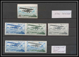 Niger 040 N°85 PA Non Dentelé Imperf + Essai (trial Color) Avion (Airplanes) Biplan Potez 25 MNH ** - Vliegtuigen