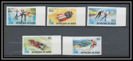 Niger 027a N°492/496 Non Dentelé Imperf Jeux Olympiques Olympic Games Lake Placid 80 MNH ** - Hiver 1980: Lake Placid