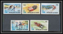 Niger 027 N°492/496 Non Dentelé Imperf Jeux Olympiques Olympic Games Lake Placid 80 MNH ** - Winter 1980: Lake Placid