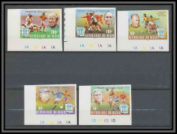 Niger 025b N°456/460 Overprint Surchargé Football Soccer Argentina 78 Non Dentelé Imperf MNH ** - 1978 – Argentina