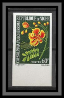 Niger 002b N°143 Non Dentelé Imperf Fleurs Caesalpinia Pulcherrima Orgueuil De Chine (china) MNH ** - Arbres