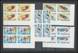 Niger 028 N°492/496 Non Dentelé Imperf Jeux Olympiques Olympic Games Lake Placid 80 Bloc 4 MNH ** - Niger (1960-...)