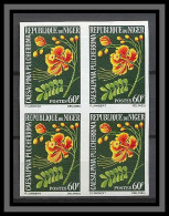 Niger 002a N°143 Bloc 4 Non Dentelé Imperf Fleurs (fleur Flower) Petit Flamboyant, Orgueuil De Chine (china) MNH ** - Niger (1960-...)