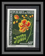 Niger 002 N°143 Non Dentelé Imperf Fleurs (fleur Flower Flowers) Petit Flamboyant, Orgueuil De Chine (china) MNH ** - Andere & Zonder Classificatie