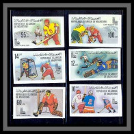 Mauritanie 032 N°431/136 Non Dentelé Imperf Jeux Olympiques Olympic Games Lake Placid 80 Hockey Sur Glace MNH ** - Winter 1980: Lake Placid