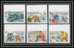 Mauritanie 033 N°431/136 Non Dentelé Imperf Jeux Olympiques Olympic Games Lake Placid 80 Hockey Sur Glace MNH ** - Hiver 1980: Lake Placid