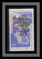 Mauritanie 006 PA N°20c Oiseaux (bird Birds Oiseau) Flamants Roses Overprint Surchargé  - Flamingo's