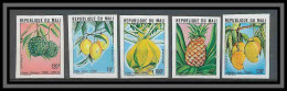 Mali 006 Non Dentelé Imperf ** Mnh N° 339 / 343 Fruits (fruits) Du Mali Série Complète Ananas/citron Pineapple Lemon - Frutas