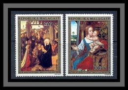 Madagascar Malagasy 044 N°147/148 Tableau (tableaux Painting) Religion (Christianity) David/metsis Cote 7.75 MNH ** - Religión