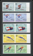 Madagascar 034 Non Dentelé Imperf Paire N°573/75 Pa 160/161 Jeux Olympiques Olympic Games Innsbruck 76 MNH ** - Inverno1976: Innsbruck