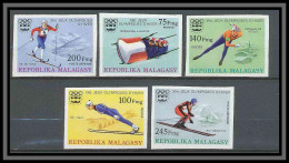 Madagascar 033 Non Dentelé Imperf N°573/75 + Pa 160/161 Jeux Olympiques Olympic Games Innsbruck 76 MNH ** - Inverno1976: Innsbruck