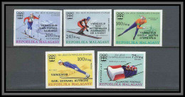 Madagascar 029 Non Dentelé Imperf N°597/99 Pa 172/173 Jeux Olympiques Olympic Games Innsbruck 76 Overprint MNH ** - Madagascar (1960-...)