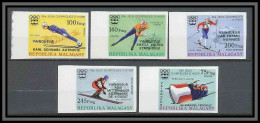 Madagascar 030 Non Dentelé Imperf N°597/99 + Pa 172/173 Jeux Olympiques Olympic Games Innsbruck 76 Overprint MNH ** - Hiver 1976: Innsbruck