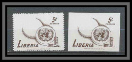 Liberia 051 N°358 Very Rar Essai (proof) Human Rights Onu Uno + Non Dentelé Imperf MNH ** - UNO