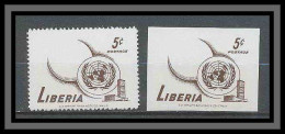 Liberia 051 N°358 Very Rar Essai (proof) Human Rights Onu Uno + Non Dentelé Imperf MNH ** - Liberia