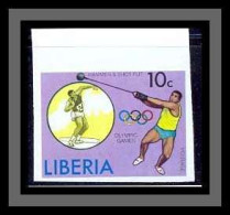 Liberia 014b-Non Dentelé Imperf SPORT Jeux Olympiques Olympic Games Lancer Du Marteau Hammer Throw MNH ** - Leichtathletik