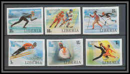 Liberia 011 N°868/873 Non Dentelé Imperf Jeux Olympiques Olympic Games Lake Placid 80 MNH ** - Inverno1980: Lake Placid