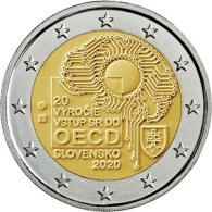 La 2 Euro Commemorative Slovaquie 2020 20 Ans Dans L'OCDE OECD UNC - Slovakia