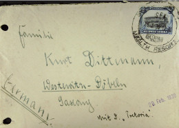 Brief Aus Süd-West-Afrika Vom 26.01.1939 Nach Westeritz-Döbeln Mit Aktenlochung - Autres - Afrique