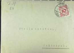 DR: Fern-Brief Aus LINDAU (Bodensee) Vom 23.05.1924 Nach Feldkirchen Mit 10 Pfg Wertziffer EF Knr: 340 - Lettres & Documents