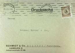 DR: Ds-Fern-Brief Aus HAMBURG Vom 29.04.1924 Nach Bludenz/Vorarlberg Mit 3 Pfg Wertziffer EF Knr: 338 - Brieven En Documenten