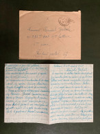 LETTRE En FM OBL.2-3 40 BONNEBOSQ Pour Gabriel ROUSSEL 234me RAD 15me Batterie 6me Pièce SP 67 - Guerre De 1939-45