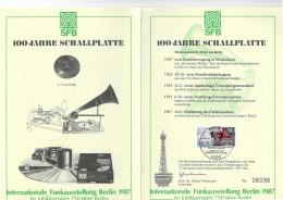 Postzegels > Europa > Duitsland > West-Duitsland >1OO  Jahre Shallplatte (18316) - Covers & Documents