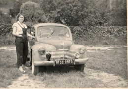 PHOTO-ORIGINALE  AUTOMOBILE VOITURE ANCIENNE RENAULT 4 CV 1960 - Cars