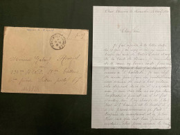 LETTRE En FM OBL.18-4 40 POSTE AUX ARMEES Pour Gabriel ROUSSEL 234me RAD 15me Batterie 6me Pièce SP 67 - WW II