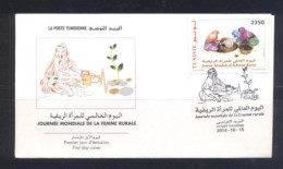 Tunisie 2014- Journée Mondiale De La Femme Rurale FDC - Tunisia