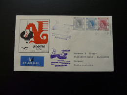 Lettre Premier Vol First Flight Cover Hong Kong Frankfurt Boeing 707 Lufthansa 1961 - Cartas & Documentos